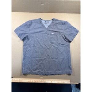 FIGS  3 Pocket Scrub top Size XL Gray Medical Top